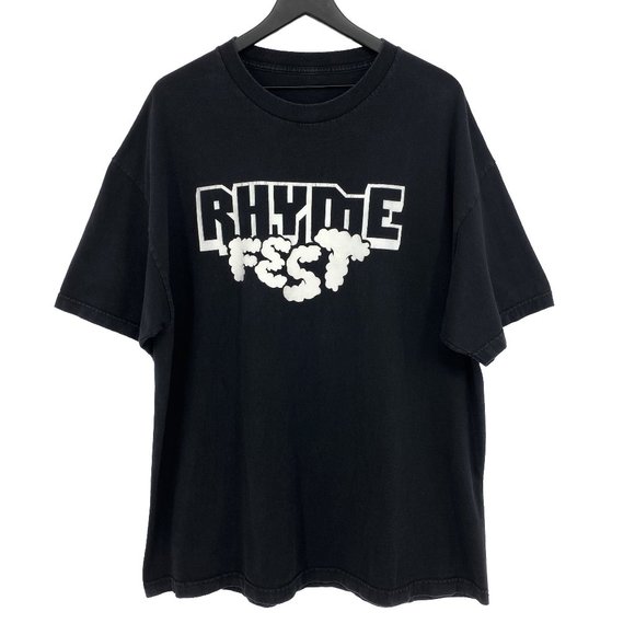 RHYME FEST LA Hip Hop Music Festival Faded Out Black Short Sleeves T-Shirt - Picture 1 of 10